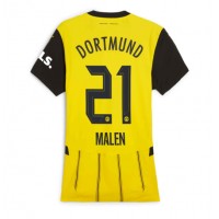 Borussia Dortmund Donyell Malen #21 Hemmatröja Kvinnor 2024-25 Korta ärmar